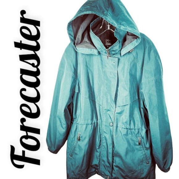 FORECASTER SPORT Vintage Mid-length Trench Raincoat Removable Liner & Hood, M - Picture 2 of 12